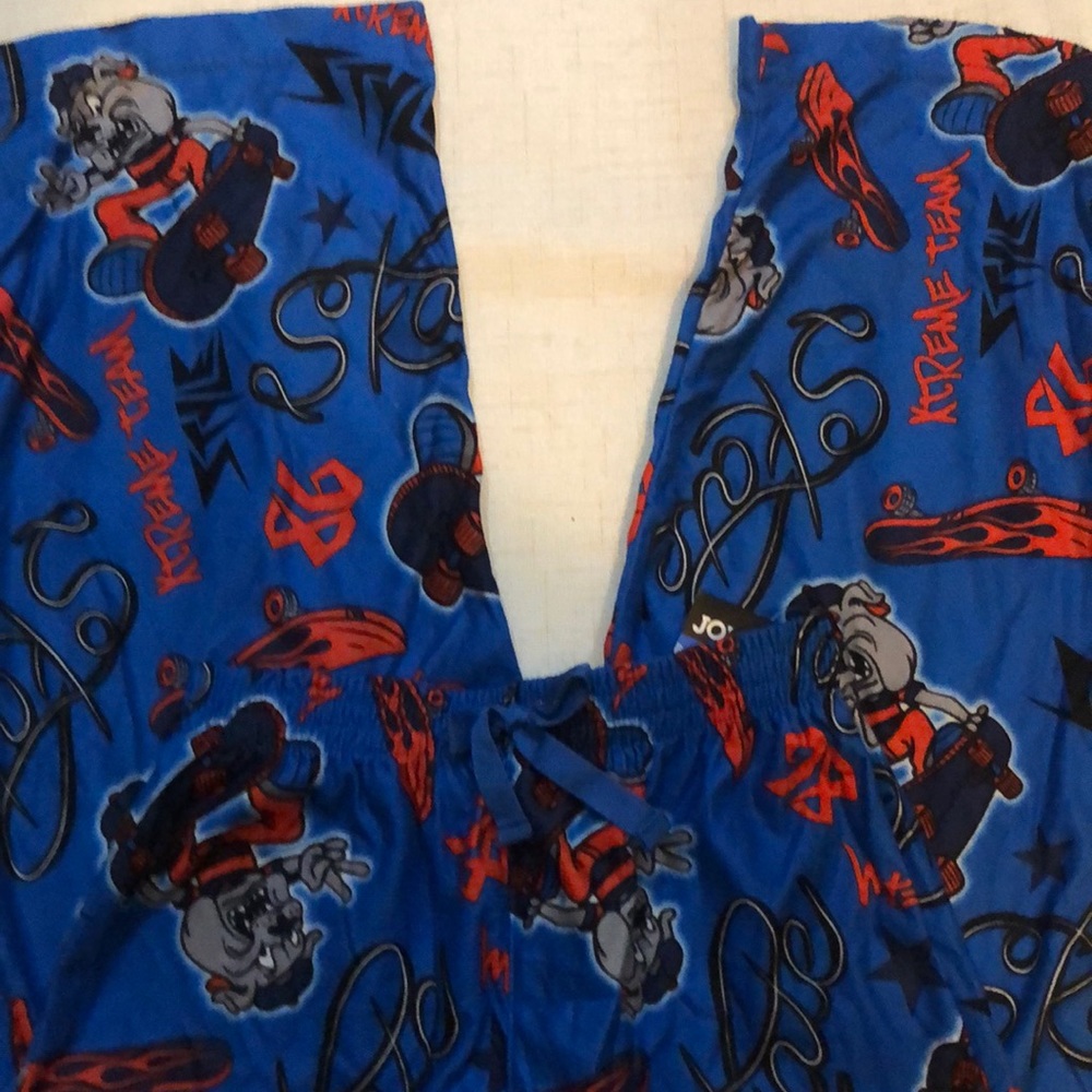 Pajama pants Extreme Skateboard Team boys new size 8 Joe Boxer flannel polyester